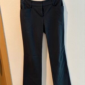 Flattering bootcut navy slacks